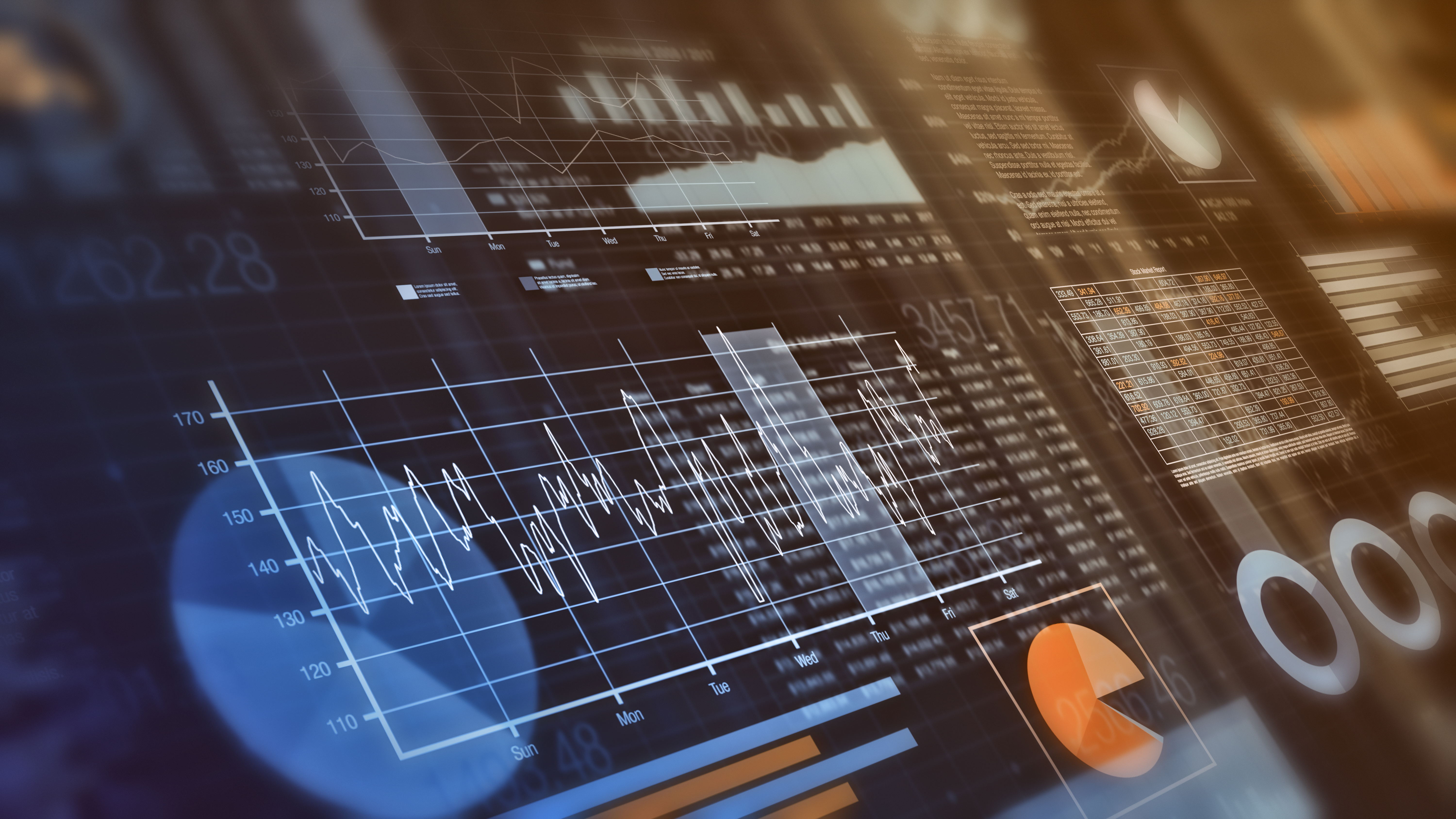 abstract financial graphs