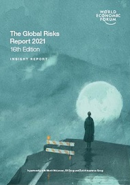 Cover for the Global Risks Report, 2021